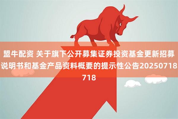 盟牛配资 关于旗下公开募集证券投资基金更新招募说明书和基金产品资料概要的提示性公告20250718