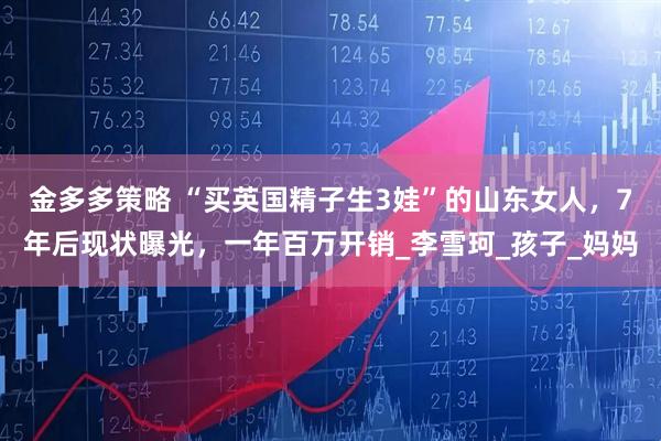 金多多策略 “买英国精子生3娃”的山东女人，7年后现状曝光，一年百万开销_李雪珂_孩子_妈妈